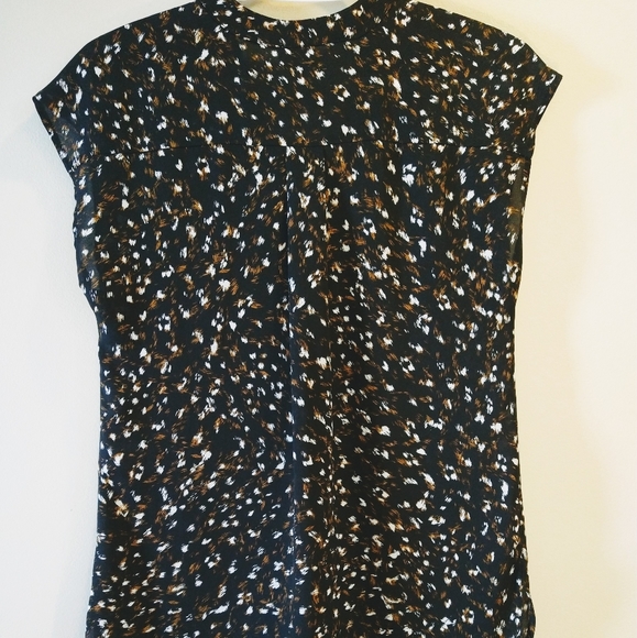 Dynamite VNeck Sheer Print Blouse XS - Picture 6 of 8